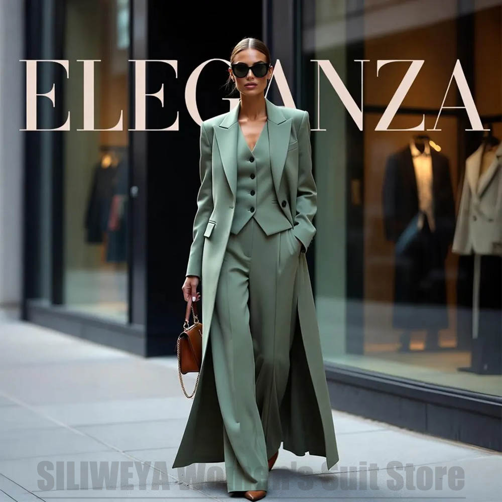 Women Formal Wear With Blazer - Chic Women's Suit Set Three Piece