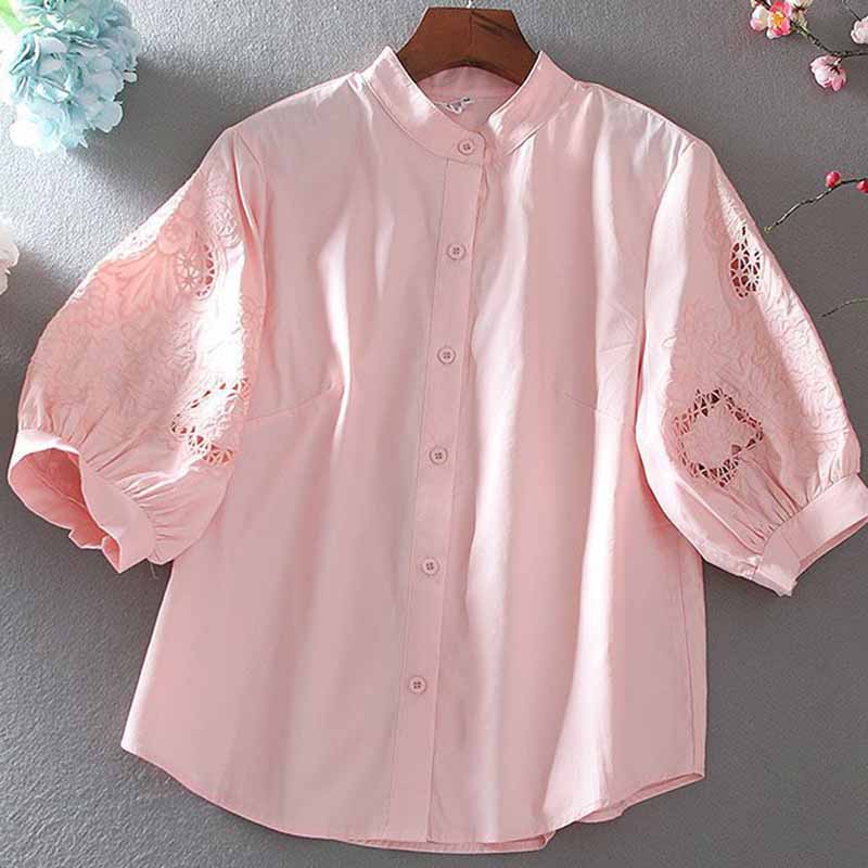 Women'S Formal Wear Suit - 2025 Summer Pure Cotton Stand-up Collar