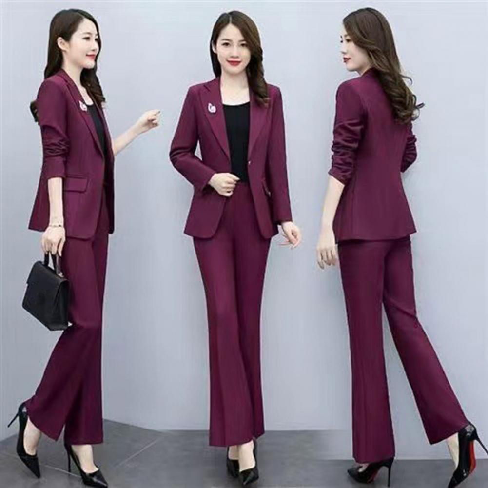 Women'S Formal Wear Suit - 2 Pcs/Set Lady Formal Coat Pants