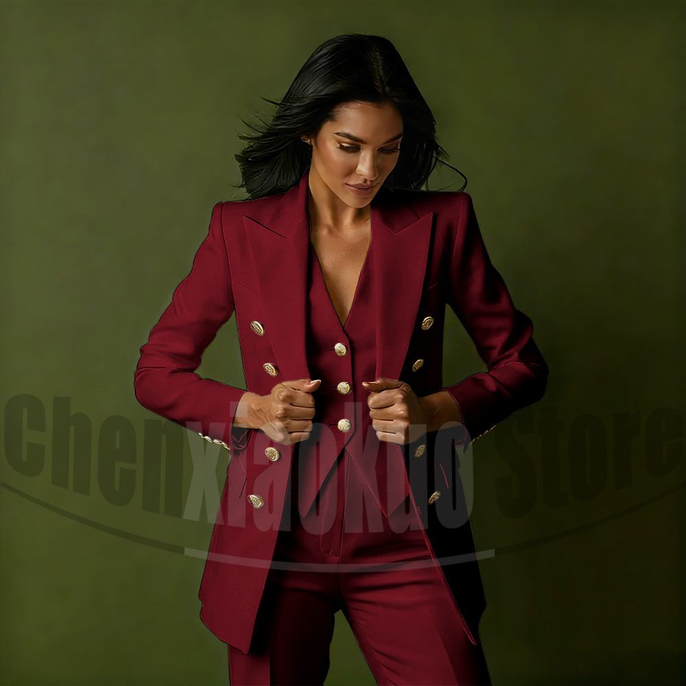 Women's Double Breasted Three  - Women Formal Wear With Blazer recension och pris