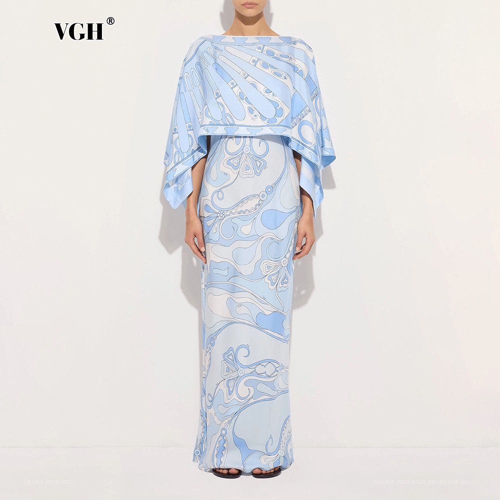 VGH Light Blue Abstract Print  - Women'S Formal Wear Suit recension och pris