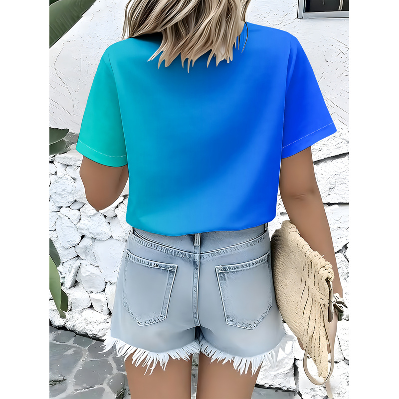 Women's Casual Short Sleeve Bu - Women Formal Wear Stitching recension och pris