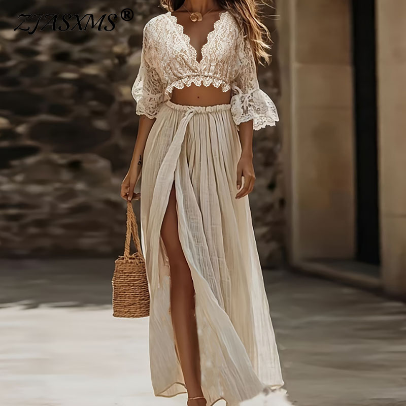 Womens Bohemian Lace Two Piece - Women'S Formal Wear Suit recension och pris