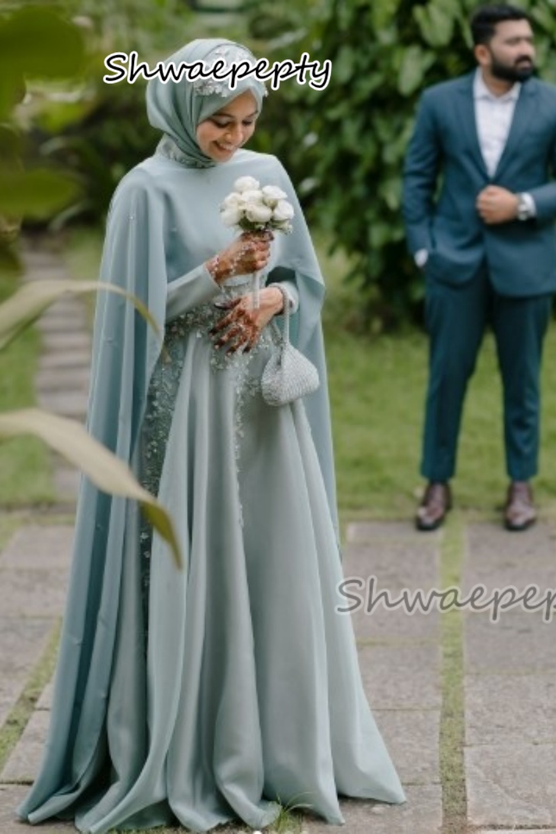 Elegant Muslim Evening Dress W - Women Formal Wear Hijab recension och pris