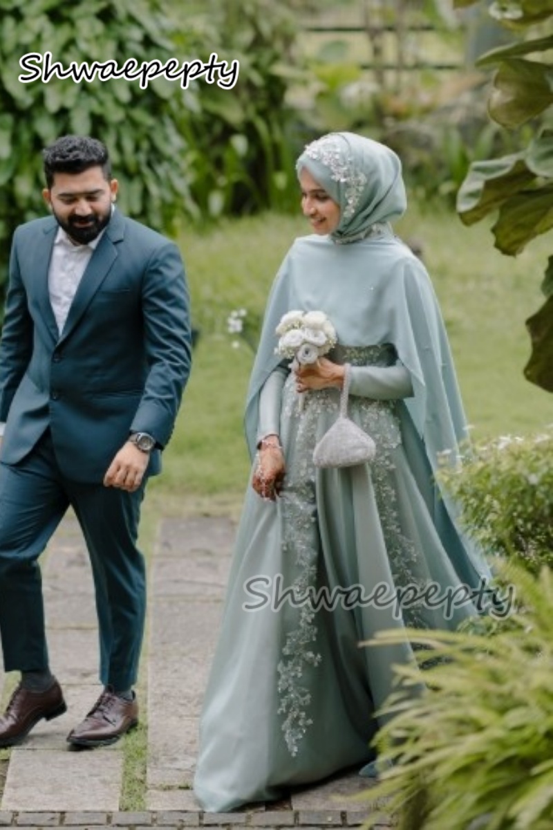 Elegant Muslim Evening Dress W - Women Formal Wear Hijab recension och pris