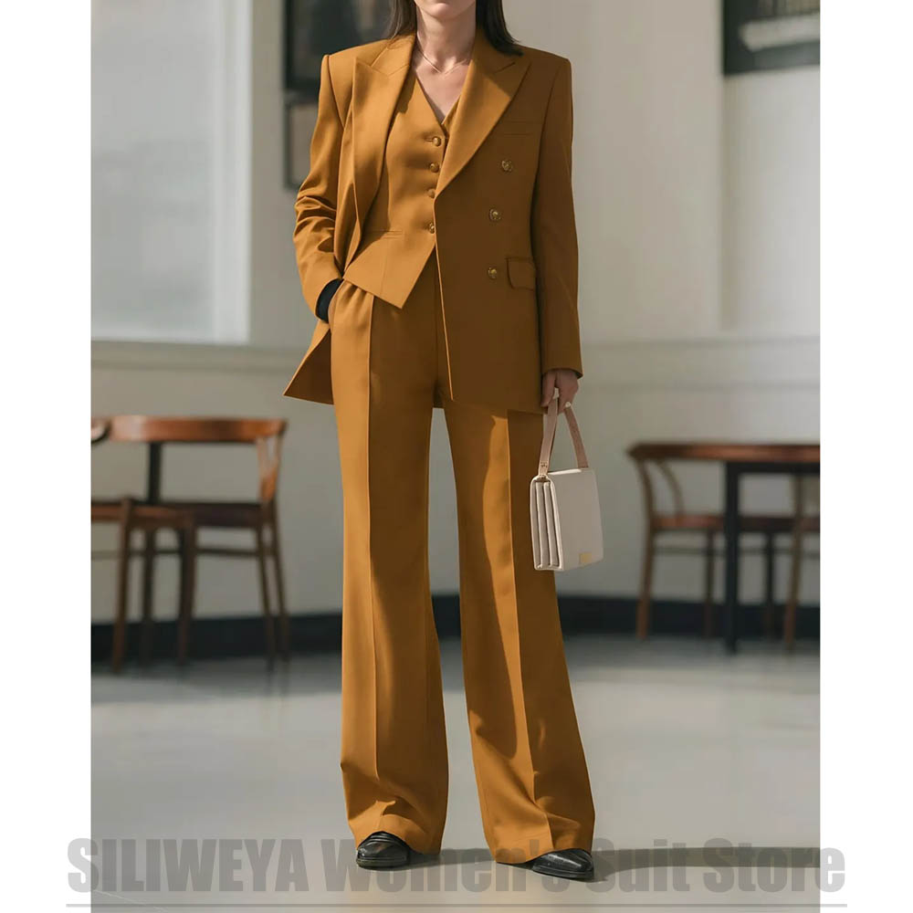 Women's Suit 3 Piece Double Br - Women Formal Wear Shirt And Pant recension och pris