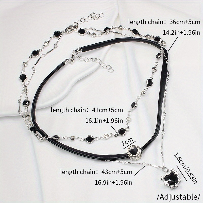 Gothic Layered Heart-shaped Ne - Formal Wear Jewelry For Women recension och pris