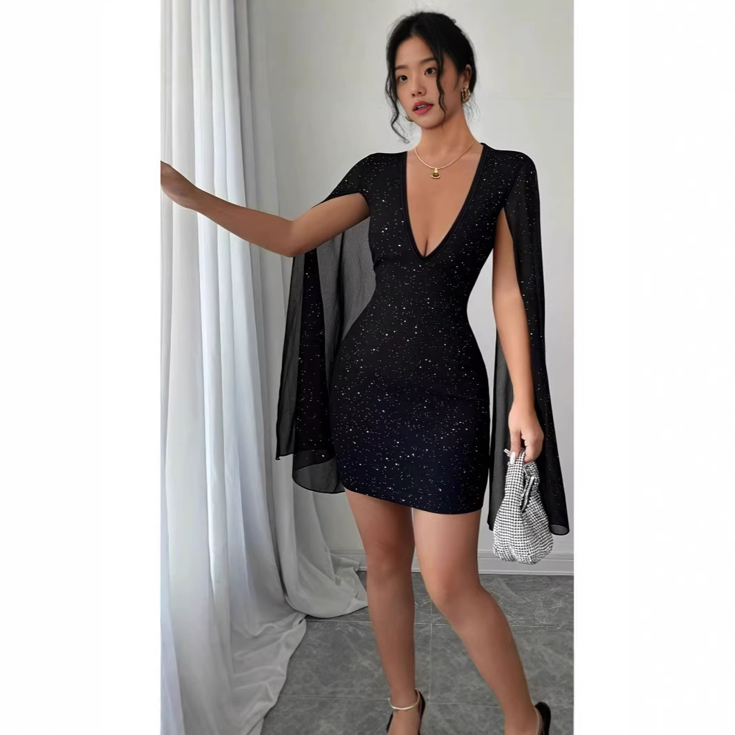 V Neck Bodycon Midi Dress Eleg - Women Formal Wear Office recension och pris