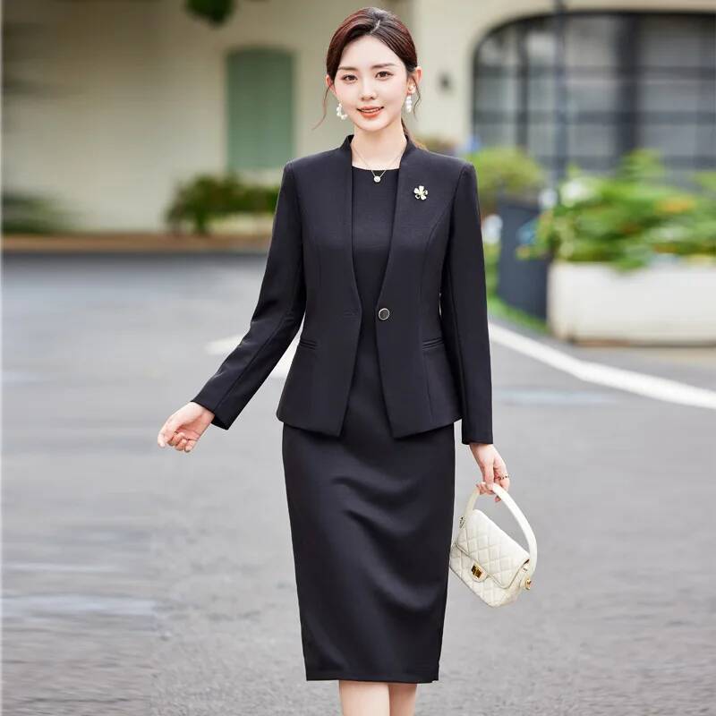 Plus Size Formal Autumn Winter - Women Formal Wear Stitching recension och pris