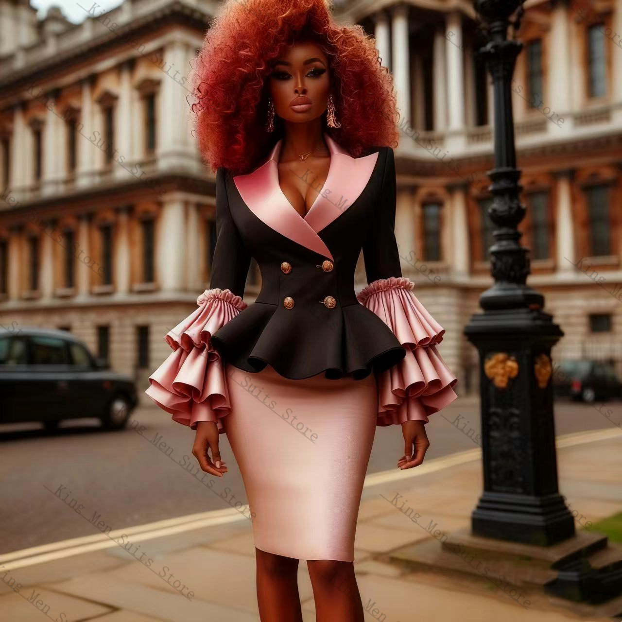 Black Pink Women Suit Set 2 Pc - Women'S Formal Wear Wedding Guest recension och pris