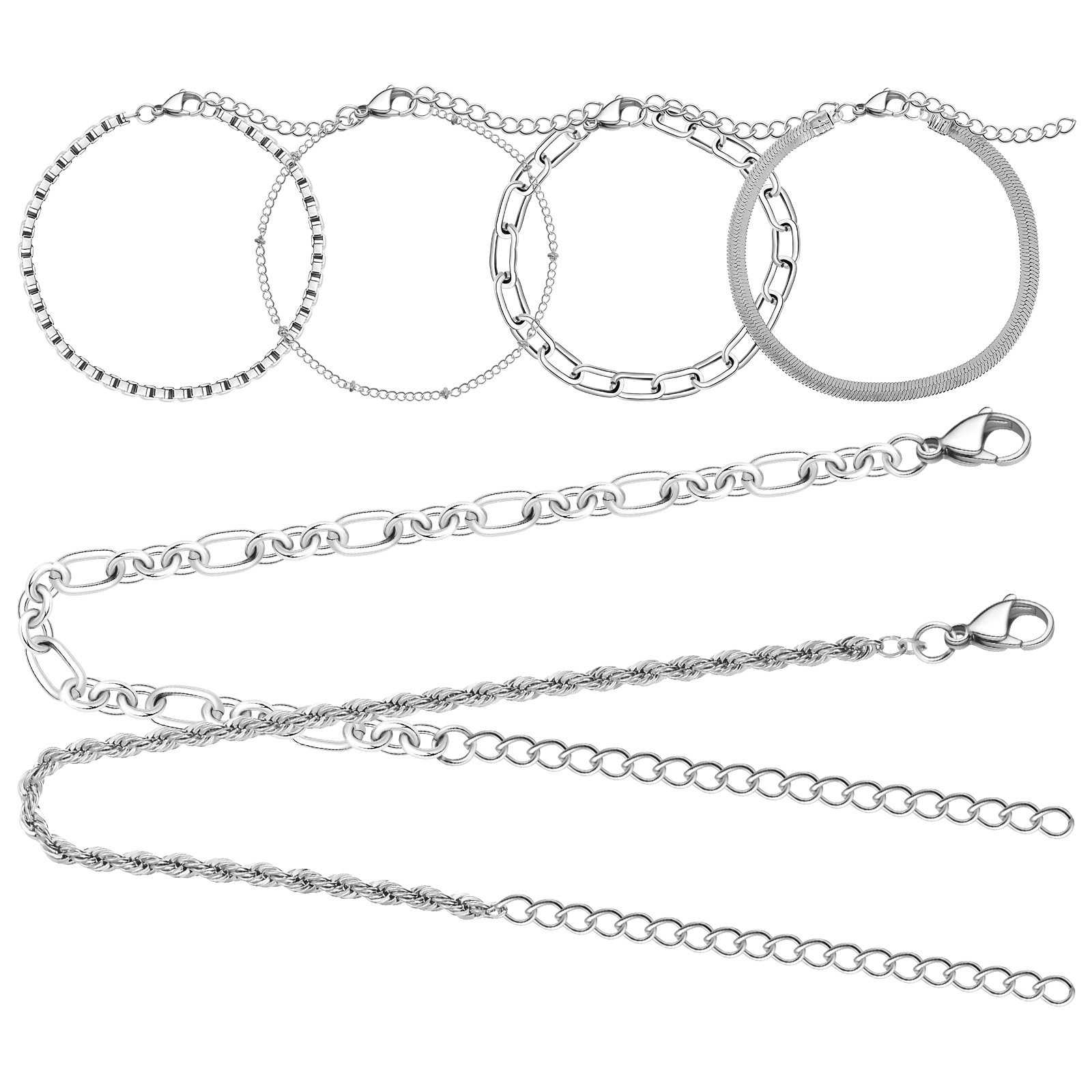 6Pcs Hand Chain Minimalist Lay - Formal Wear Jewelry For Women recension och pris