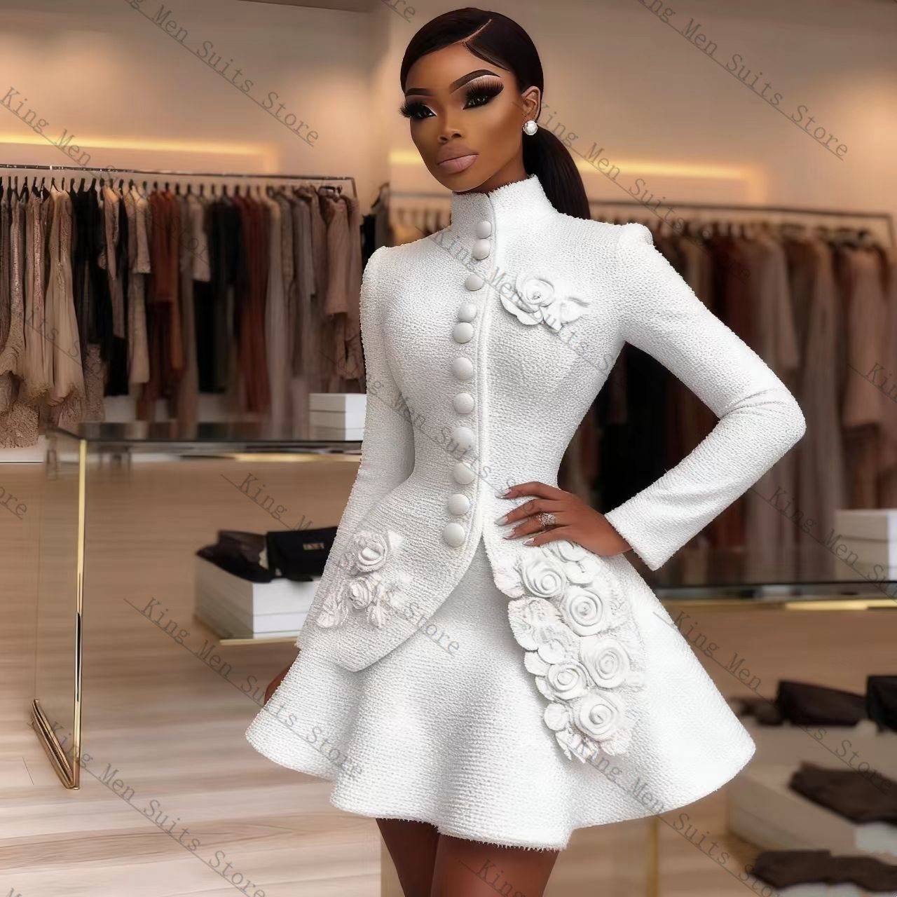 Luxury White Women Suit Set 2  - Women'S Formal Wear Wedding Guest recension och pris