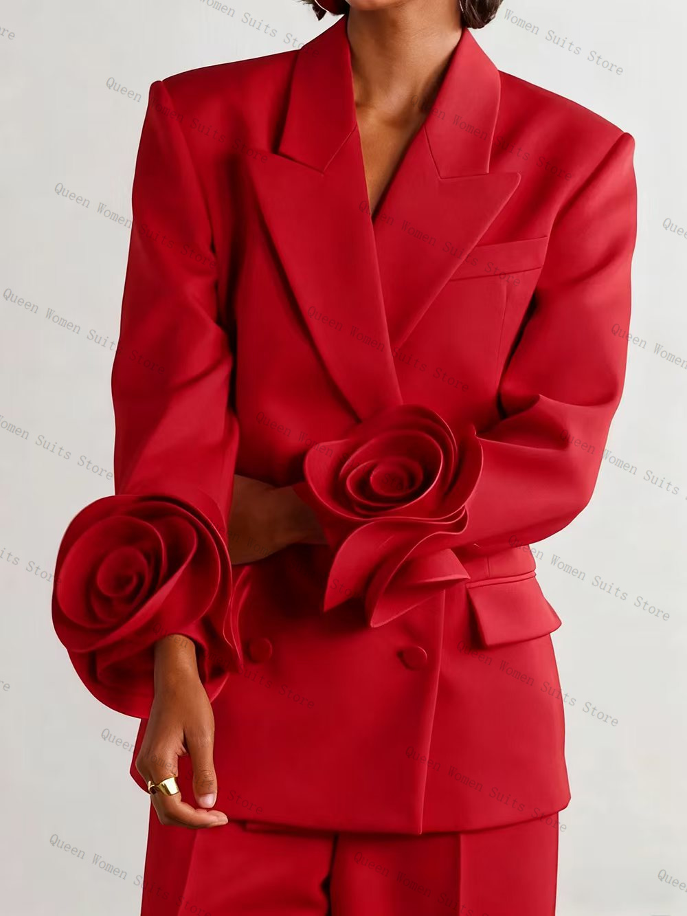 Luxury Red Women Suit Set 2 Pc - Women'S Formal Wear Wedding Guest recension och pris
