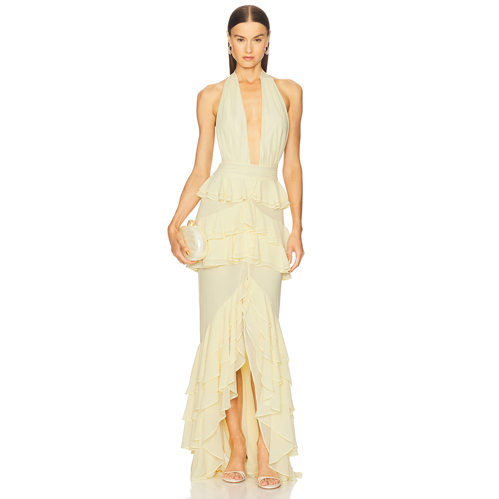 Evening Dresses Deep V Neck Ha - Women'S Formal Wear Wedding Guest recension och pris