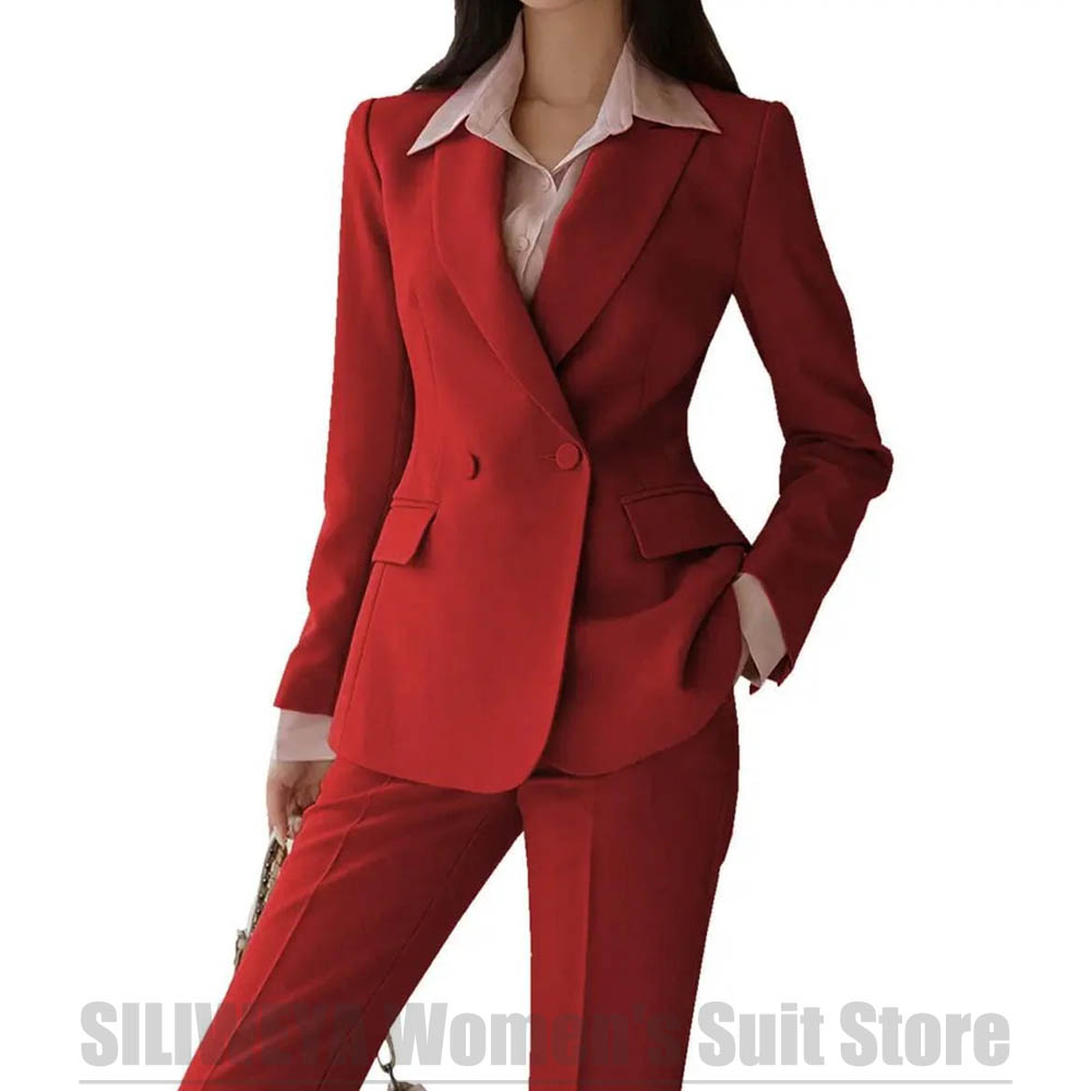 Chic Women Double Breasted Sui - Women Formal Wear Shirt And Pant recension och pris