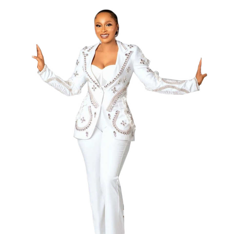 Luxury Women Pants Suits 2 Pcs - Women'S Formal Wear Wedding Guest recension och pris