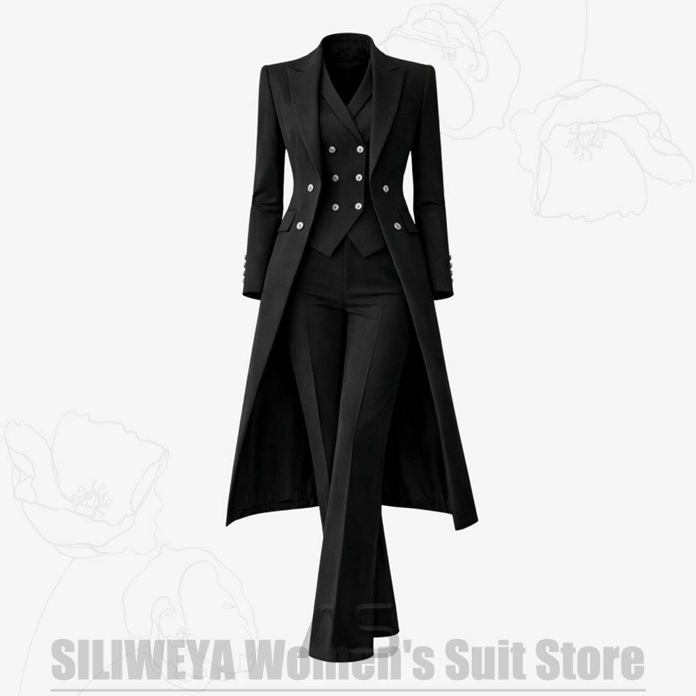 Women's Suit 3 Piece Double Br - Women Formal Wear Shirt And Pant recension och pris