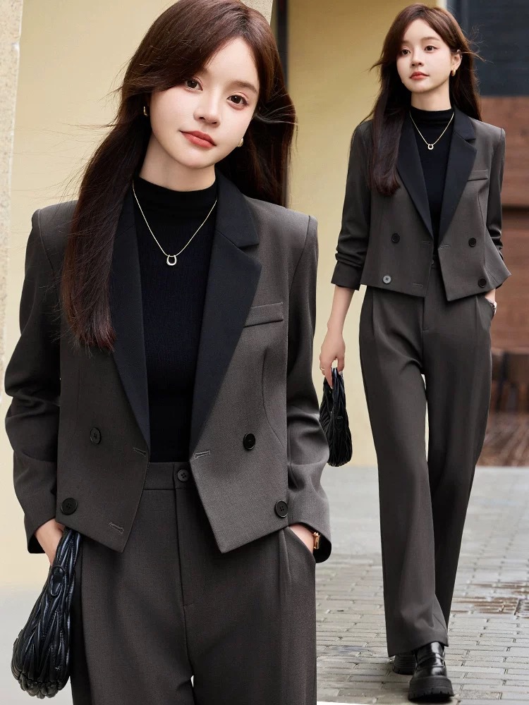Gray short blazer for women, n - Women Formal Wear Shirt And Pant recension och pris