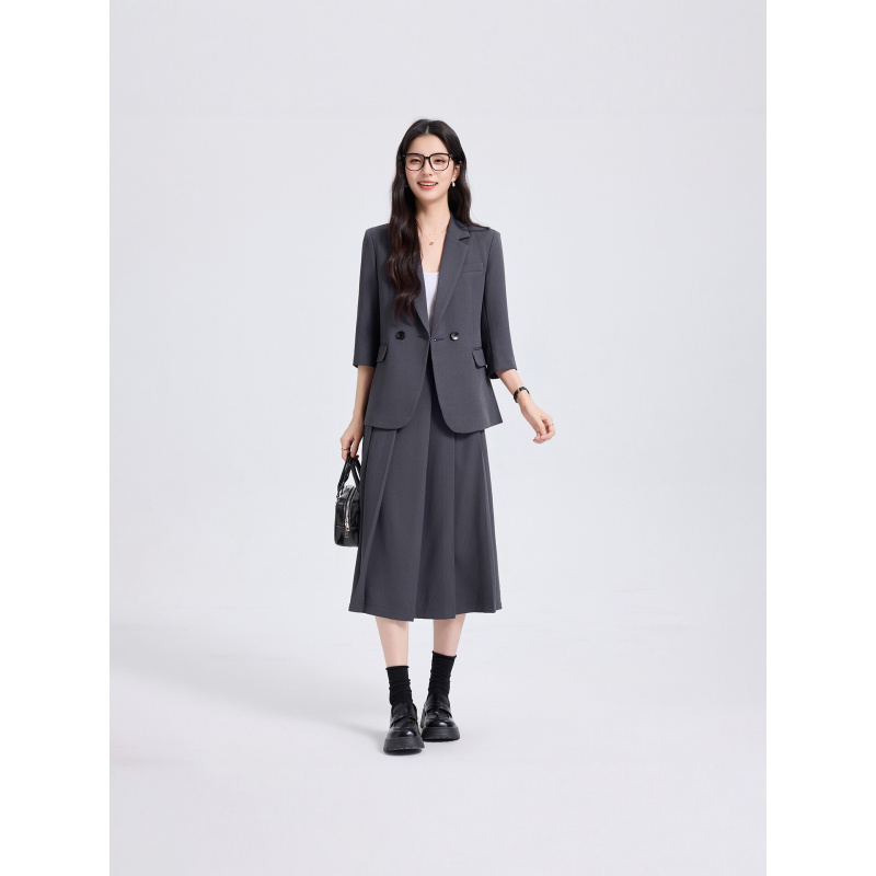 Navy Blue Women's Suit Set for - Women Formal Wear Shirt And Pant recension och pris