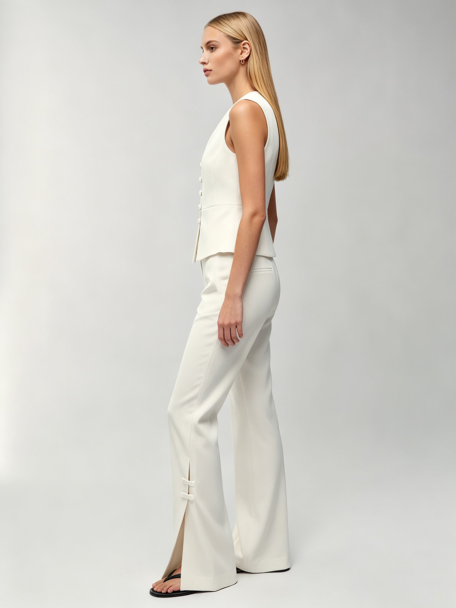 LIMO Women White Chinese Frog  - Women'S Formal Wear Suit recension och pris