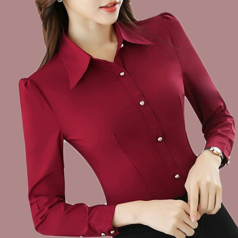 Red Long Sleeve Shirts Women S - Women'S Formal Wear Suit recension och pris