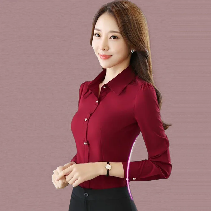 Red Long Sleeve Shirts Women S - Women'S Formal Wear Suit recension och pris