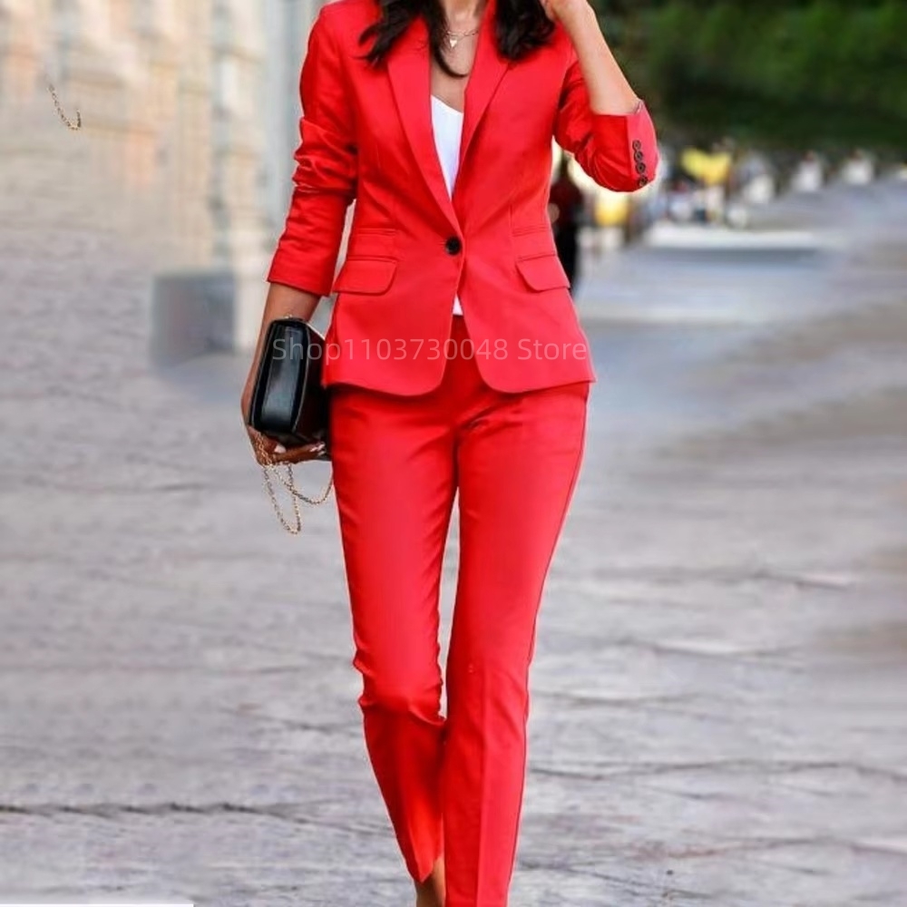 Fashion Office Ladies Blazer a - Women'S Formal Wear Suit recension och pris